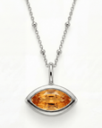 Siren’s Teardrop Citrine Necklace - Gold or Silver