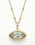 Siren’s Teardrop Green Quartz Necklace - Gold or Silver