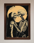 Skeleton Embrace Framed Poster