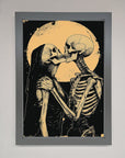 Skeleton Embrace Framed Poster