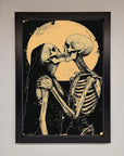 Skeleton Embrace Framed Poster