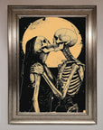 Skeleton Embrace Framed Poster