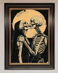 Skeleton Embrace Framed Poster