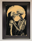 Skeleton Embrace Framed Poster