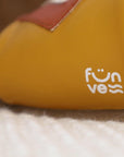 Premium vegan sandals SKY in blue azure, white, terracotta, mustard, fair trade, PETA certified, non-slip sole by Fünve at brixbailey.com