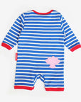 Blue and White Striped Seahorse Pajamas for Kids - Soft Organic Cotton Sleepwear by Toby Tiger by Toby Tiger at brixbailey.com