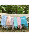 Teal Tie Dye Turkish Beach Towel