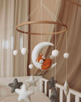 sleeping fox baby mobile