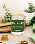 Mountain Spruce + Amber Scented Soy Candle-4