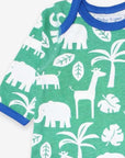 Premium Jungle Print Sleepsuit for Babies - Soft Organic Cotton with Snap Buttons and Slip Neck by Toby Tiger at brixbailey.com