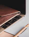 Stylish Slim Leather Laptop Sleeve