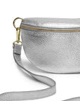 Silver Leather Belt Sling Bag Sostter Brix Bailey