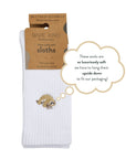 Save the Sloths Ribbed Bamboo Socks