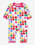 Premium Organic Cotton Baby Sleepsuit with Red Toby Tiger Print, GOTS Certified, Snap Buttons, Eco-Friendly Dye by Toby Tiger at brixbailey.com