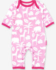 Comfortable Jungle Print Sleepsuit for Babies - Soft Organic Cotton with Snap Buttons and Slip Neck by Toby Tiger at brixbailey.com
