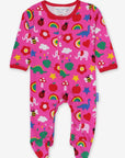 Premium Organic Cotton Baby Sleepsuit with Dinosaur and Unicorn Print for Cozy Nights by Toby Tiger at brixbailey.com