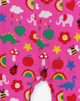Premium Dinosaur and Unicorn Printed Organic Cotton Baby Sleepsuit with Snap Buttons for Easy Diaper Changes by Toby Tiger at brixbailey.com