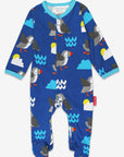 Premium Organic Kids Pajama Set with Toby Tiger Sun and Waves Print, GOTS Certified Cotton, Easy Snap Closure by Toby Tiger at brixbailey.com