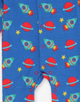 Luxury Space-Themed Organic Cotton Baby Sleepsuit with Feet and Snap Buttons for Easy Diaper Changes by Toby Tiger at brixbailey.com