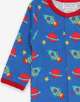 Sweet Space-Themed Organic Cotton Sleepsuit with Feet for Easy Diaper Changes and Comfort by Toby Tiger at brixbailey.com