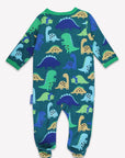 Premium Dino Print Baby Footed Romper in Soft Organic Cotton for Cozy Sleep and Play by Toby Tiger at brixbailey.com