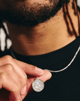 Storm Guardian Small Silver St Christopher Necklace