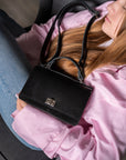 Small Black Briefcase Style Handbag