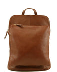 Small Camel Pebbled Leather Backpack – Stylish & Functional by Sostter at brixbailey.com