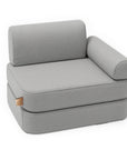 Small Indoor and Outdoor Pocket Sofa for Kids in Fog Gray