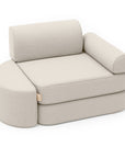 Small Indoor and Outdoor Pocket Sofa in Oat Blush Beige
