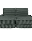 Small Modular Sofa in Forest Green for Children