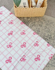 Travel Changing Mat - Pink Bows