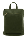 Small Olive Pebbled Leather Backpack – Stylish & Practical by Sostter at brixbailey.com