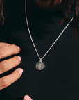 Storm Guardian Small Silver St Christopher Necklace