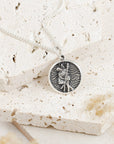 Storm Guardian Small Silver St Christopher Necklace