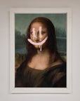 Smiley Mona Framed Poster