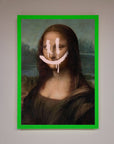 Smiley Mona Framed Poster