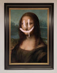 Smiley Mona Framed Poster