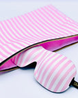Contoured & Satin Sleep Mask Double Pack & Accessories Bag Set - Various Prints