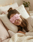 Novelty Plush Sleep Mask - Pink Hearts