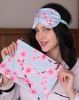 Satin Sleep Mask & Accessories Bag Set - Various Prints