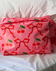 Wash Bag - Red Cherries Print