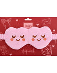 Novelty Plush Sleep Mask - Pink Hearts
