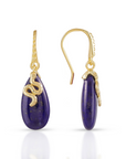 Medusa Gemstone Drop Earrings Lapis