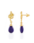 Medusa Small Gemstone Drop Earrings Lapis