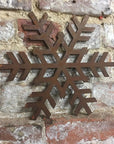 Large Rustic Metal Snowflake Decoration