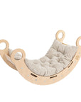 Snug Rocker for Kids in Natural with Beige Pillow