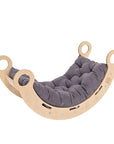 Snug Rocker for Kids - Natural With Grey Pillow