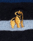 Black Small Striped Bamboo Socks
