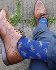 Blue Bicycle Bamboo Socks (Comfort Cuff)
